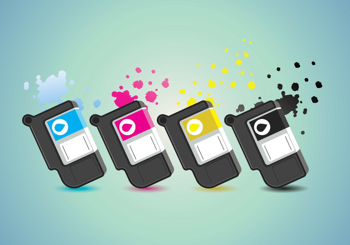 illustration of marking and coding ink - ink cartridge